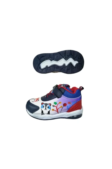 Erkek Çocuk Lacivert-ayıcıklı  Işıklı Ortopedik Taban Günlük Spor Ayakkabısı - Resim 2
