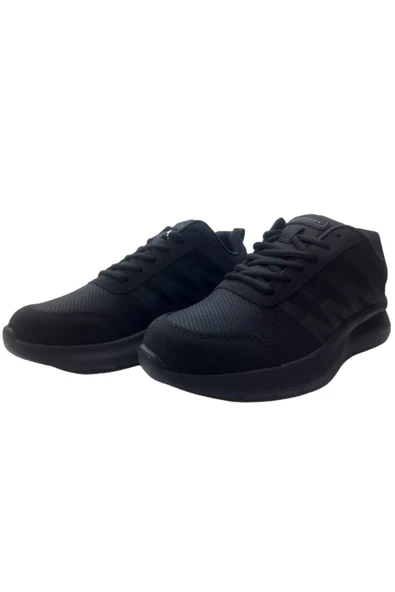 M-RICH Erkek Siyah-Siyah Ultra Hafif Ortopedik Taban Yürüyüş Ayakkabı - Resim 3