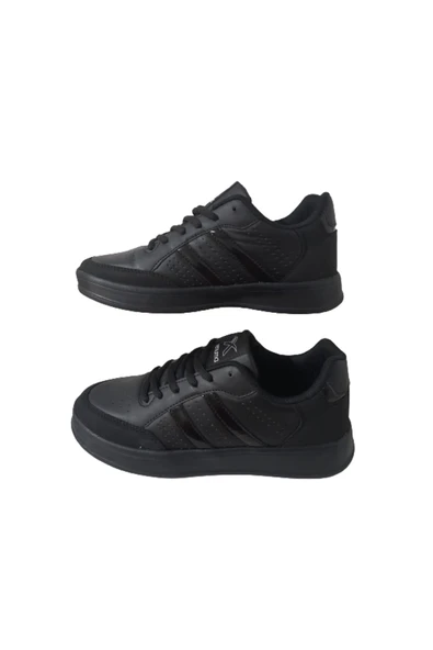 Unisex Siyah Bağcıklı Hafif Günlük Spor Ayakkabı Ndro5265 - 2