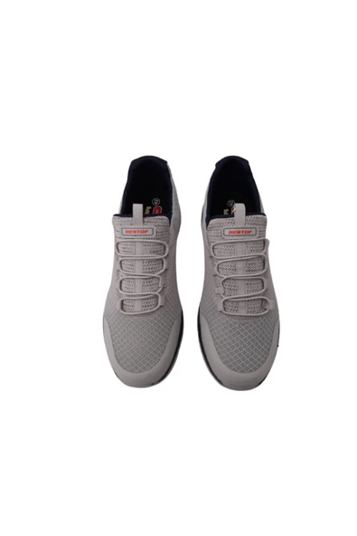 Bestof Gri Lastikli Hafif Unisex Yürüyüş Günlük Ayakkabı - Resim 3