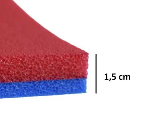 180x60cm 15mm Extra Rahat Pembe-Mavi Yoga Matı - 4