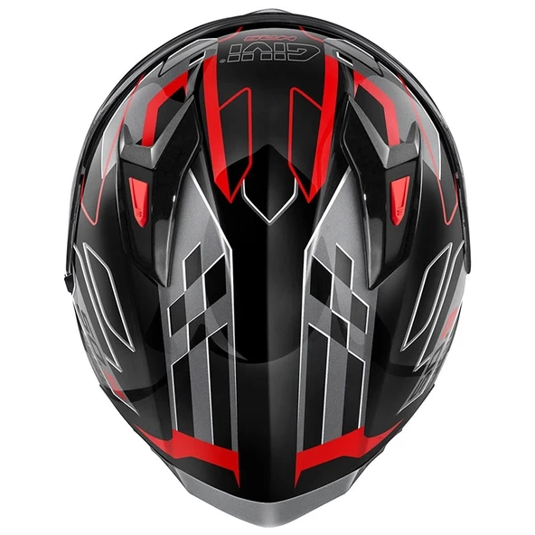 GIVI 50.9 ASSAULT SİYAH-TITANIUM-KIRMIZI KASK - 3