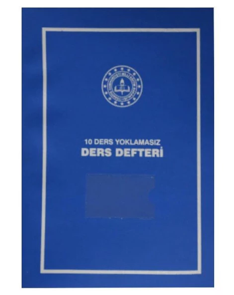 Ders Defteri 10 Dersli Yoklamasız Lise Mavi Plastik Kapak