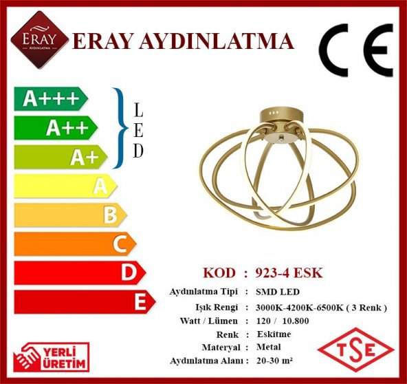 Eray Aydınlatma 923-4 4Lü Eskitme Led Avize - 4