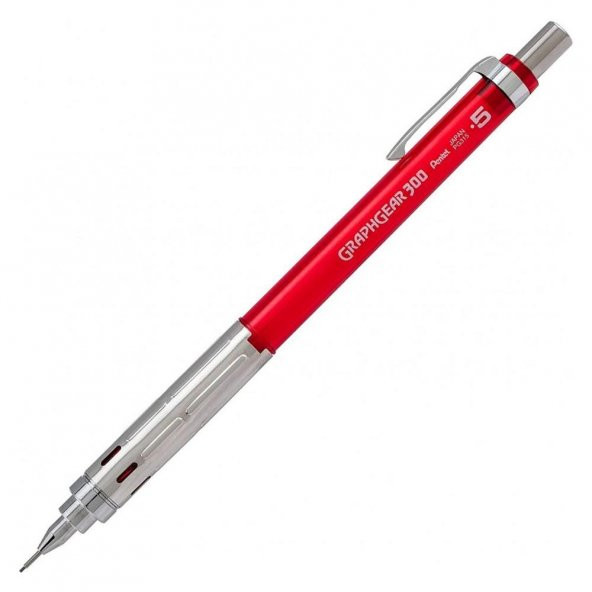 PENTEL TEKNIK CIZIM KALEMI GEAR300 05MM KIRMIZI