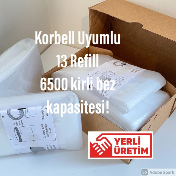 Korbell 15/16l uyumlu YERLİ Malı poşet 13lü