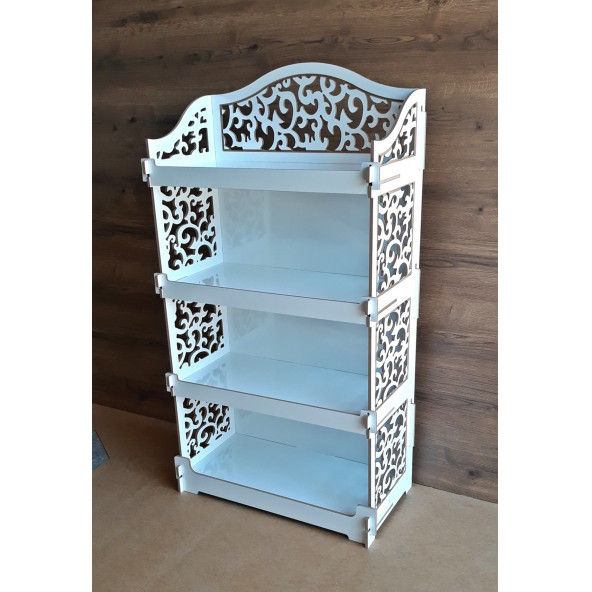 Dekoratif Ahşap Raf Kiler TDM Dolap-44403byz