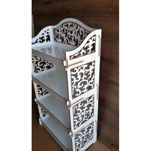 Dekoratif Ahşap Raf Kiler TDM Dolap-44403byz - 3