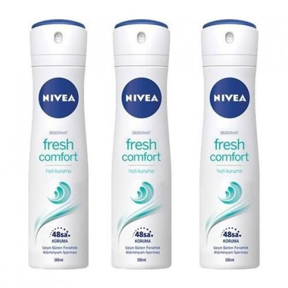 Nivea Deodorant Bayan Fresh Comfort 150Ml x 3 Adet