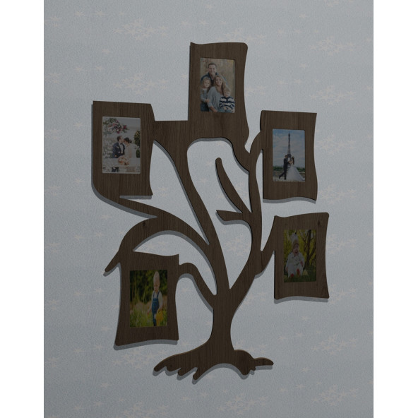 Ahşap Soy Ağacı Fotoğraf,Resim Çerçevesi Çerçeve-04308mse