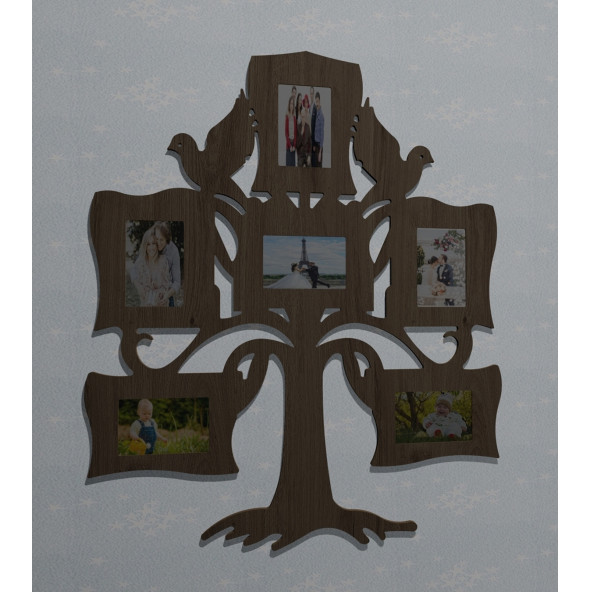 Ahşap Soy Ağacı Fotoğraf,Resim Çerçevesi Çerçeve-04301mse