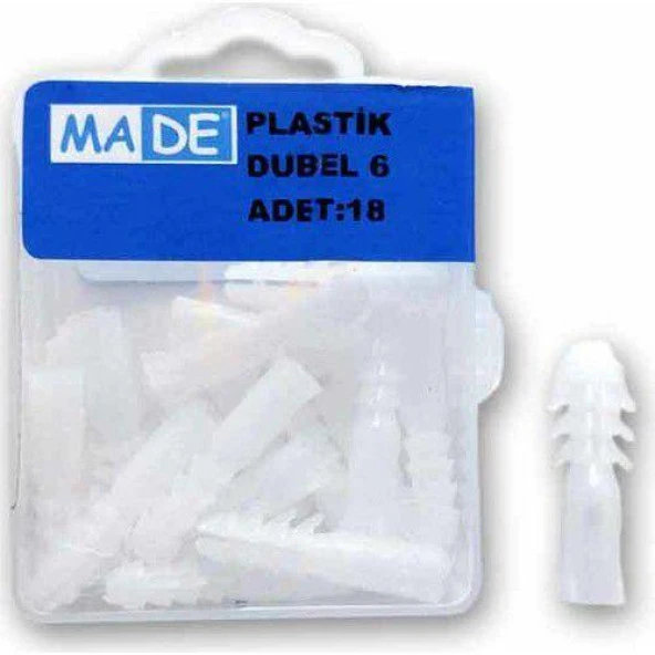 Made Plastik Dubel 6Mm ( 1 Kutu:18 Adet) ST-01