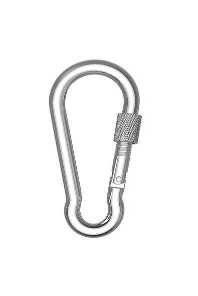 ŞAKİR HIRDAVAT  10MM Vidalı Yaylı Galvanizli Karabina 10 Adet - 2