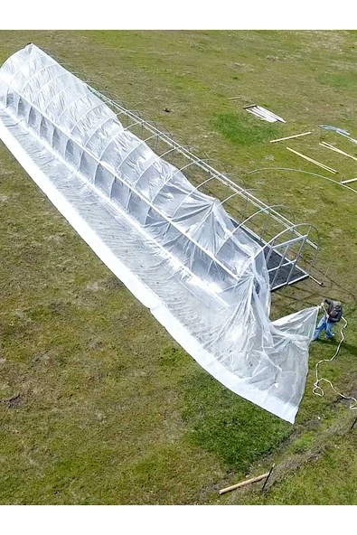 ŞAKİR HIRDAVAT  4x8 Dayanıklı Sera Örtüsü: 250 Mikron, UV ve EVA Katkılı Şeffaf Sera Naylonu - Resim 3