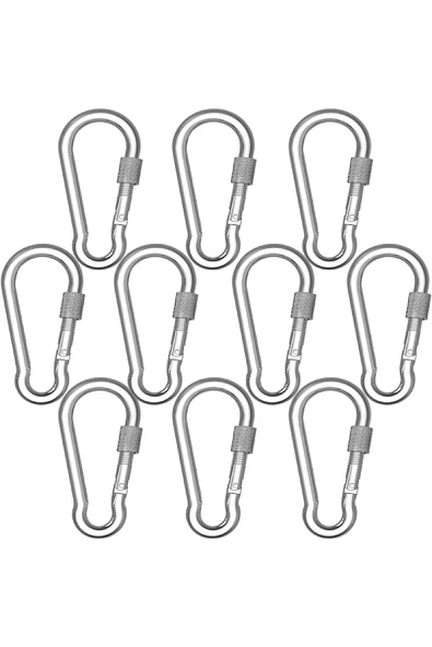 ŞAKİR HIRDAVAT  6MM Vidalı Yaylı Galvanizli Karabina 1 Adet - 4