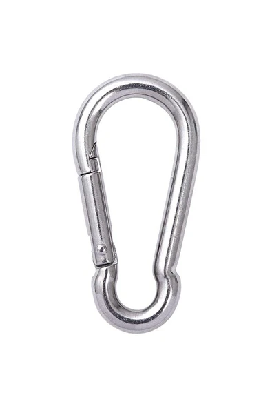 ŞAKİR HIRDAVAT  8MM Düz Yaylı Galvanizli Karabina 3 Adet - 4