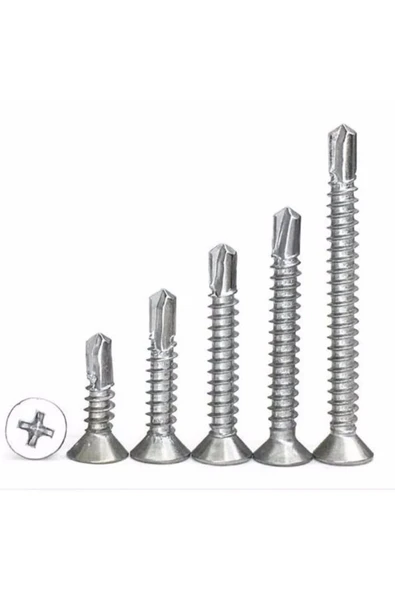 ŞAKİR HIRDAVAT  4,2x22 MM Galvanizli Matkap Uçlu YHB Saç vidası 500 ADET