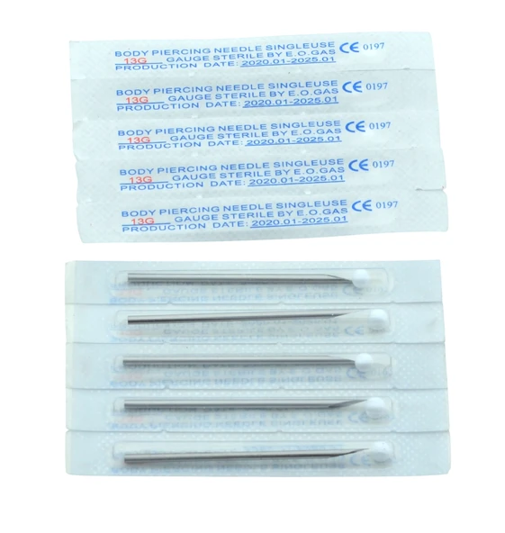 Üç Eğilimli Tıbbı Sınıf Piercing İğnesi 50mm 5 Adet - 2