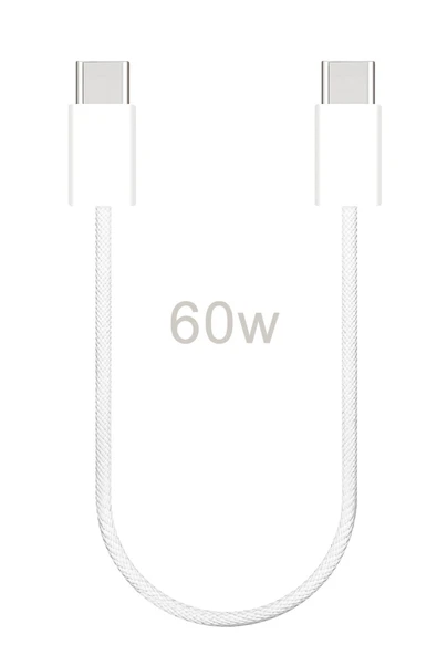 Samsung Galaxy Z Flip Fold 2 3 4 5  Kısa Şarj Kablosu 60w Type-C to Type-C Hızlı Şarj Data