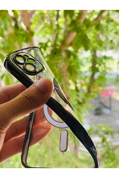 iPhone XR  Uyumlu Şeffaf Magesafe Özellikli Kamera Korumalı Silikon - 3