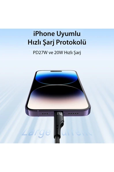 Xiaomi Redmi 8 8A 9 K20 K30 Pro Type-C Şarj Kablosu Hızlı 3 Metre 60W - Resim 3