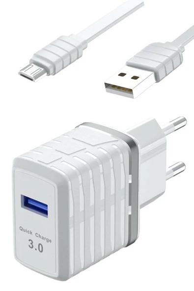 USB Şarj Aleti Uyumlu 3.0 Hızlı  Beyaz ürün görseli 1