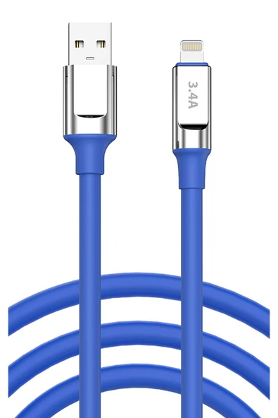 Apple İphone 6 6s Şarj Kablosu 3.4A Lightning - SC64L-Mavi