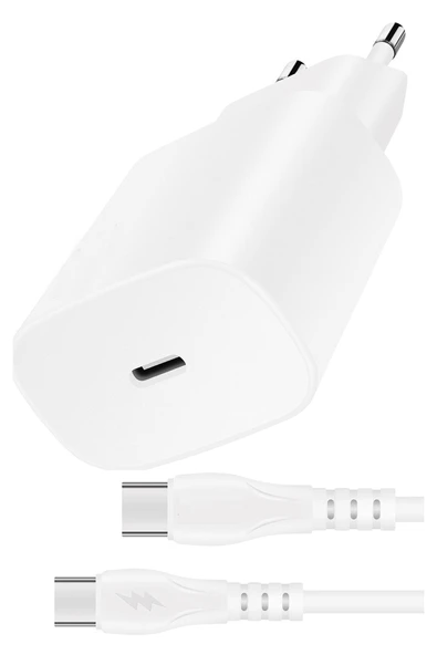 Xiaomi Redmi Note 8 Şarj Kablosu Type C 25W Süper Hızlı Şarj - S40TBeyaz