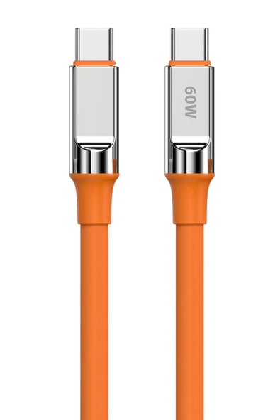 Xiaomi Redmi Note 9s Şarj Kablosu Type C 3.4A Hızlı Şarj - SC66T-Turuncu ürün görseli 1