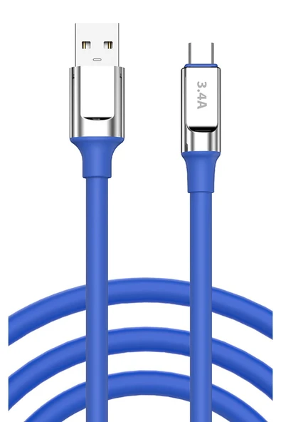 Redmi Note 11 Pro Plus Şarj Kablosu Type C 3.4A Hızlı Şarj - SC65T-Mavi ürün görseli 1
