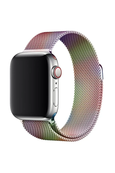 Apple Watch 45 mm Metal Mıknatıslı Kordon Watch 2/3/4/5/6/7/8/se/ultra Azn-Metal