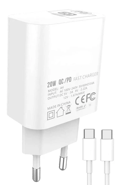 Vivo Y33s Şarj Aleti PD20W Hızlı Şarj - GR-A4T ürün görseli 1