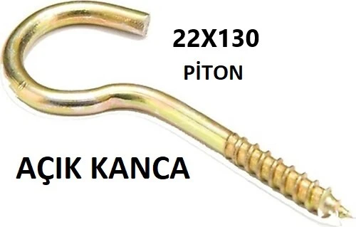 22 x 130 PİTON - AÇIK KANCA ( 1 ADET FİYATIDIR )