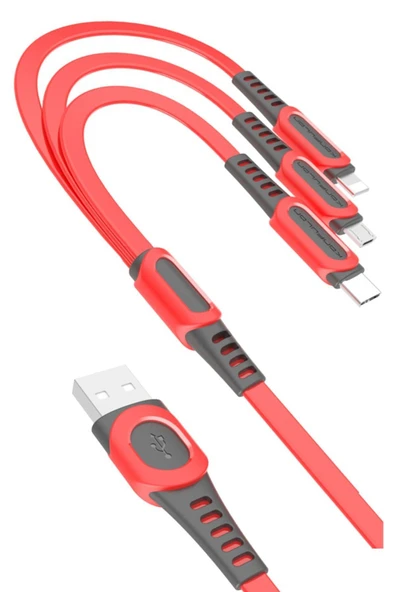 Galaxy Z Flip  Uyumlu  Şarj Kablosu 3in1 ürün görseli 1