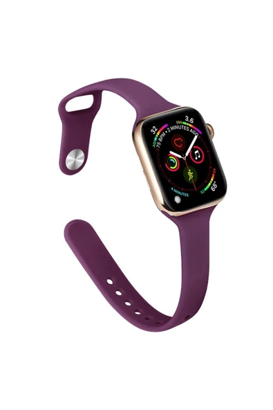 Apple Watch 44 mm Uyumlu Silikon Kordon Watch 2/3/4/5/6/7/8/se/ultra Azn-Klasik