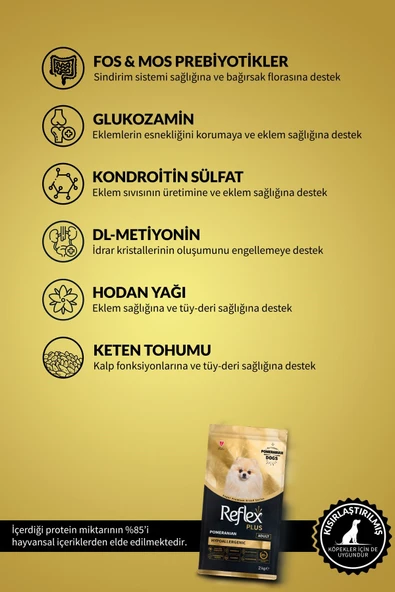 Reflex Plus Pomeranian Yetişkin Köpek Maması 2 Kg - 3