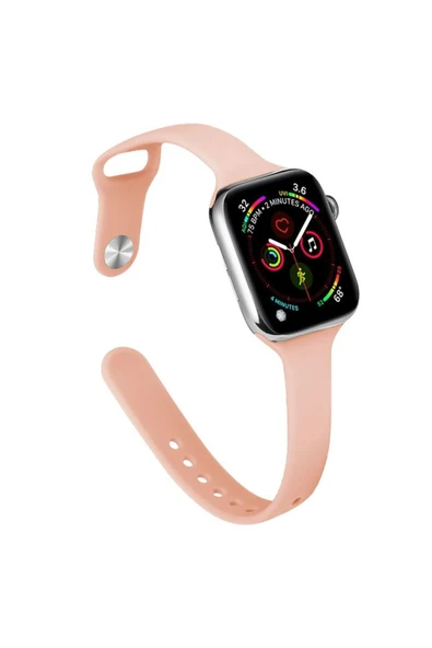 Apple Watch 38 mm Uyumlu Silikon Kordon Watch 2/3/4/5/6/7/8/se/ultra Azn-Klasik