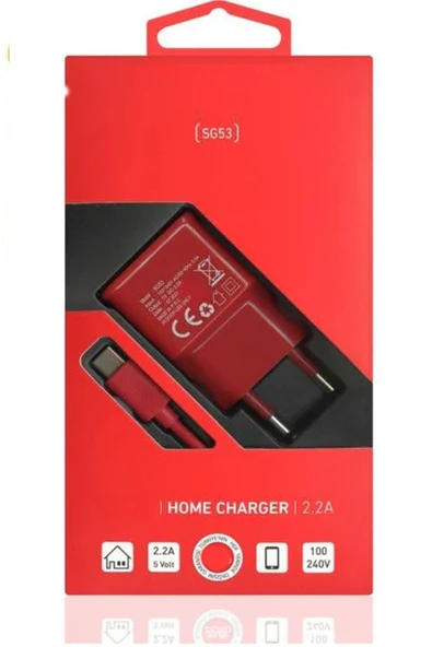 Gm 4g Android One Şarj Aleti Micro Usb 2.2a -- Sbzr-kırmızı - Resim 2