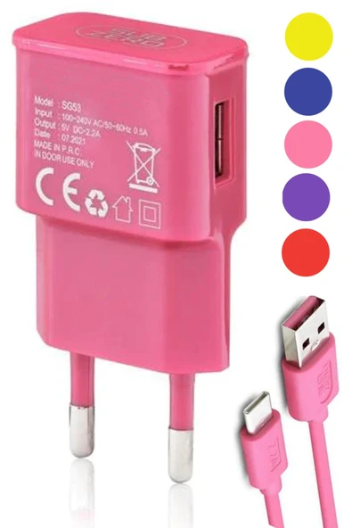 Oppo A12 A15 A31 A52 A54 A73 A74 A72 Şarj Aleti Type C Şarj 2.2a -- Sbzr-pembe