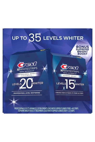 Crest 3D Whitestrips Level 20 + Level 15 Set