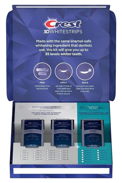 Crest 3D Whitestrips Level 20 + Level 15 Set - 3