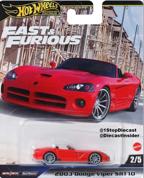 Mattel Hot Wheels Fast Furios Premium Arabalar 5 Li Set - 3