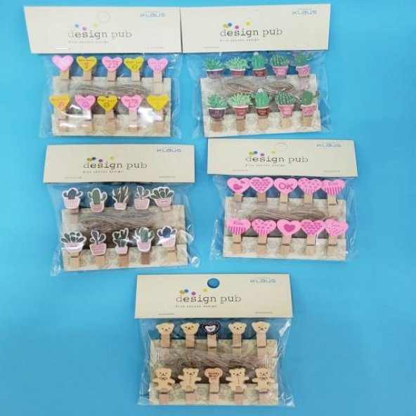 Ahşap Notluk İpli Mandal ürün görseli