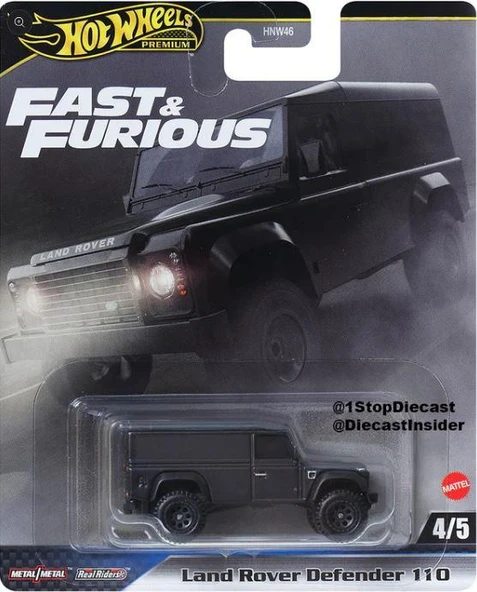Mattel Hot Wheels Fast Furios Premium Arabalar 5 Li Set - 5