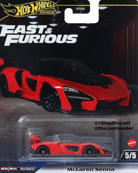 Mattel Hot Wheels Fast Furios Premium Arabalar 5 Li Set - 6