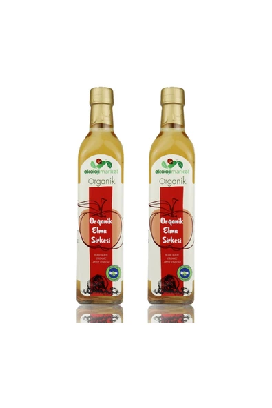 Ekoloji Market Organik Elma Sirkesi 500 Ml - 2'li Paket