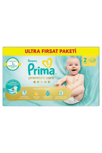 Prima Premium Care Bebek Bezi Fırsat Paketi 2 Beden 112 Adet - 5