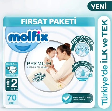 Molfix Premium Bebek Bezi Fırsat Paketi 2 Beden 3-6 Kg 70 Adet - 2