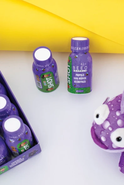 BEE'O Propolis + Kara Mürver + Keçiboynuzu Shot Çocuklar Için 50 Ml - 4