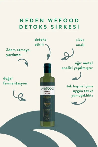 Wefood Detoks Sirkesi 250 ml (Doğal Fermantasyon) - Resim 2